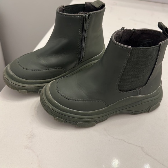 Zara Shoes Zara Dark Olive Green Boots Toddler Size 8 Great